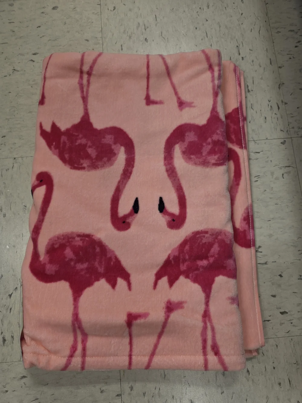 Cynthia Rowley Pink Flamingo Print Beach Towel-NWT